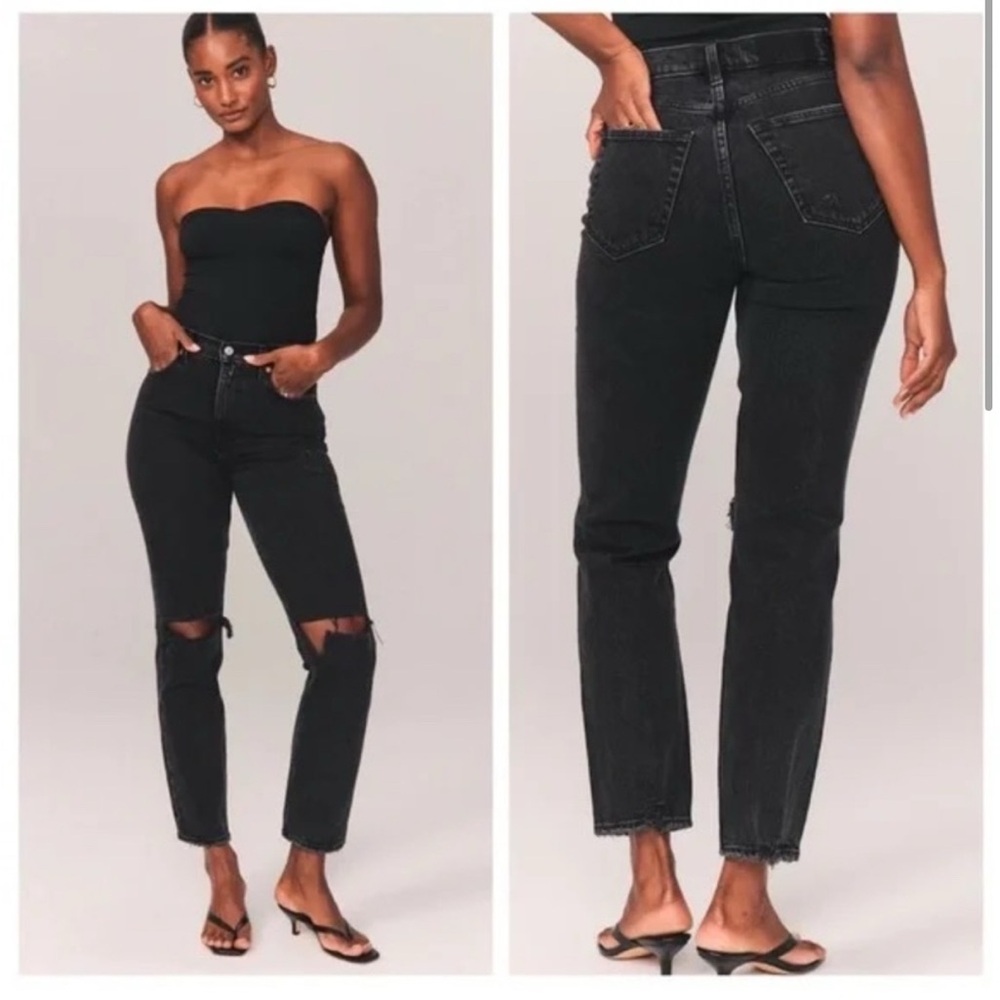 Abercrombie & Fitch Black 90’s Straight Leg Jeans